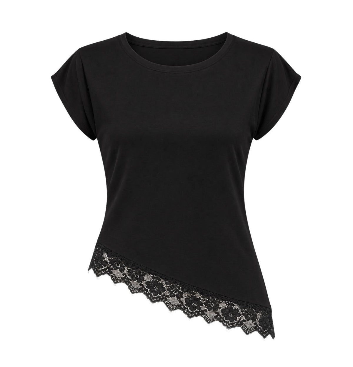 Camiseta asimétrica negra