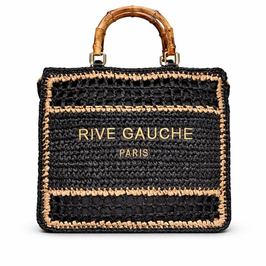 Bolso rafia negro
