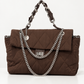 Bolso acolchado marrón chocolate
