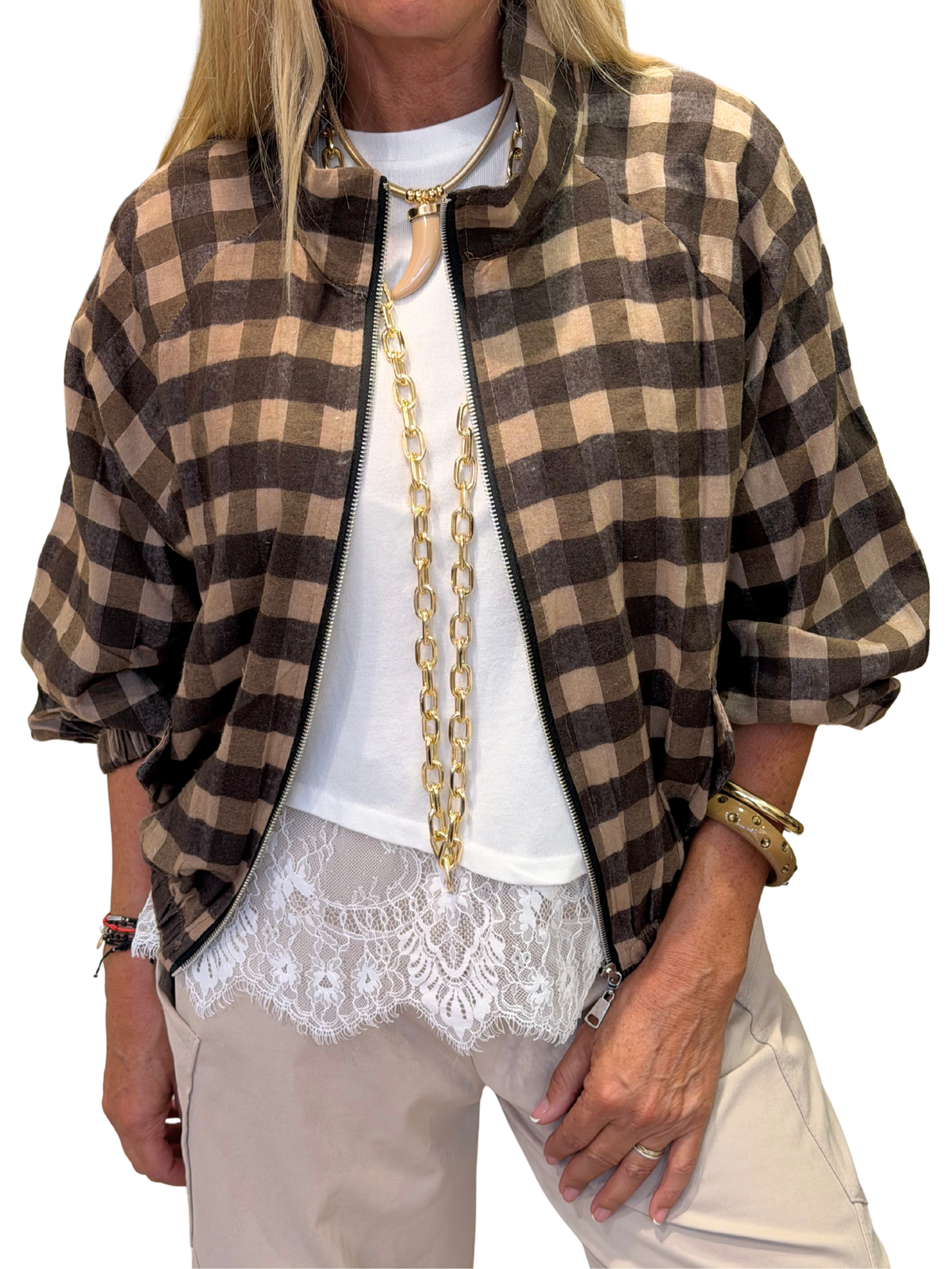 Chaqueta de cuadros