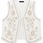 Chaleco Boho Blanco
