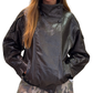 Chaqueta Mao Polipiel Marrón