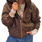 Chaqueta Reversible Efecto Visón & Leopardo Marrón