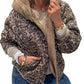 Chaqueta Reversible Efecto Visón & Leopardo Taupe