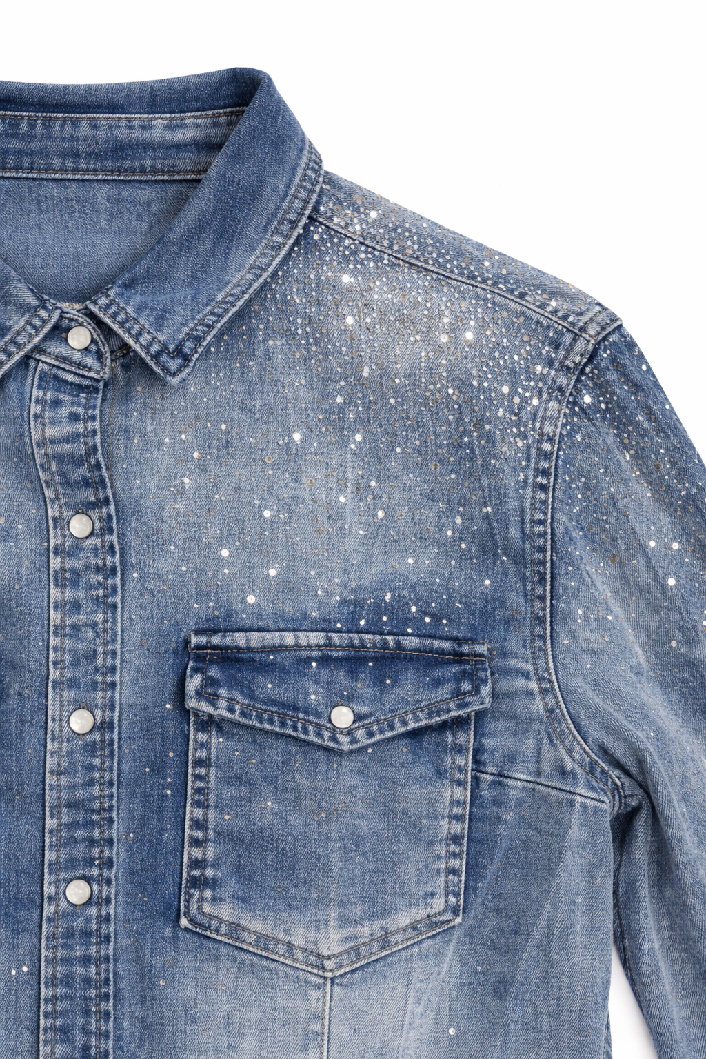 Sobre camisa tejana strass