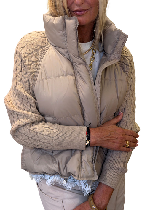 Chaqueta acolchada de punto