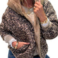 Chaqueta Reversible Efecto Visón & Leopardo Taupe