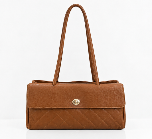 Bolso de piel acolchado