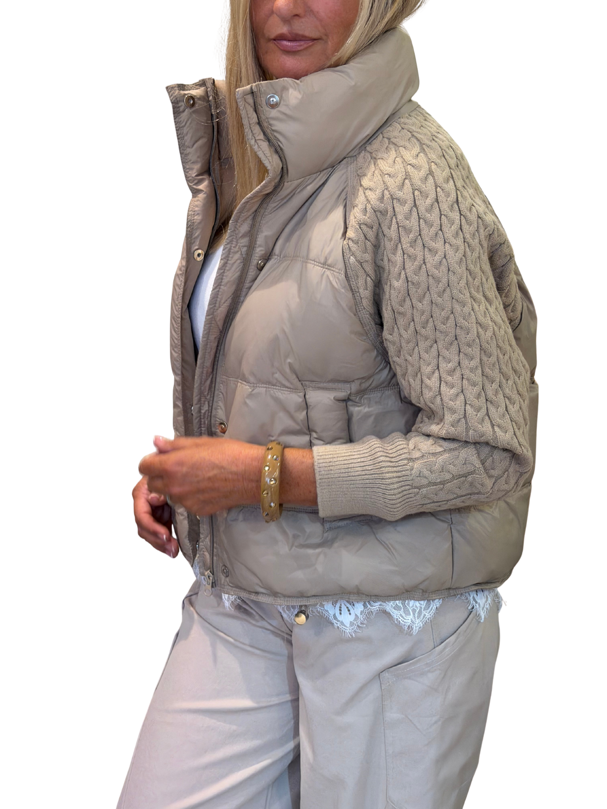 Chaqueta acolchada de punto