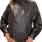 Chaqueta Mao Polipiel Marrón