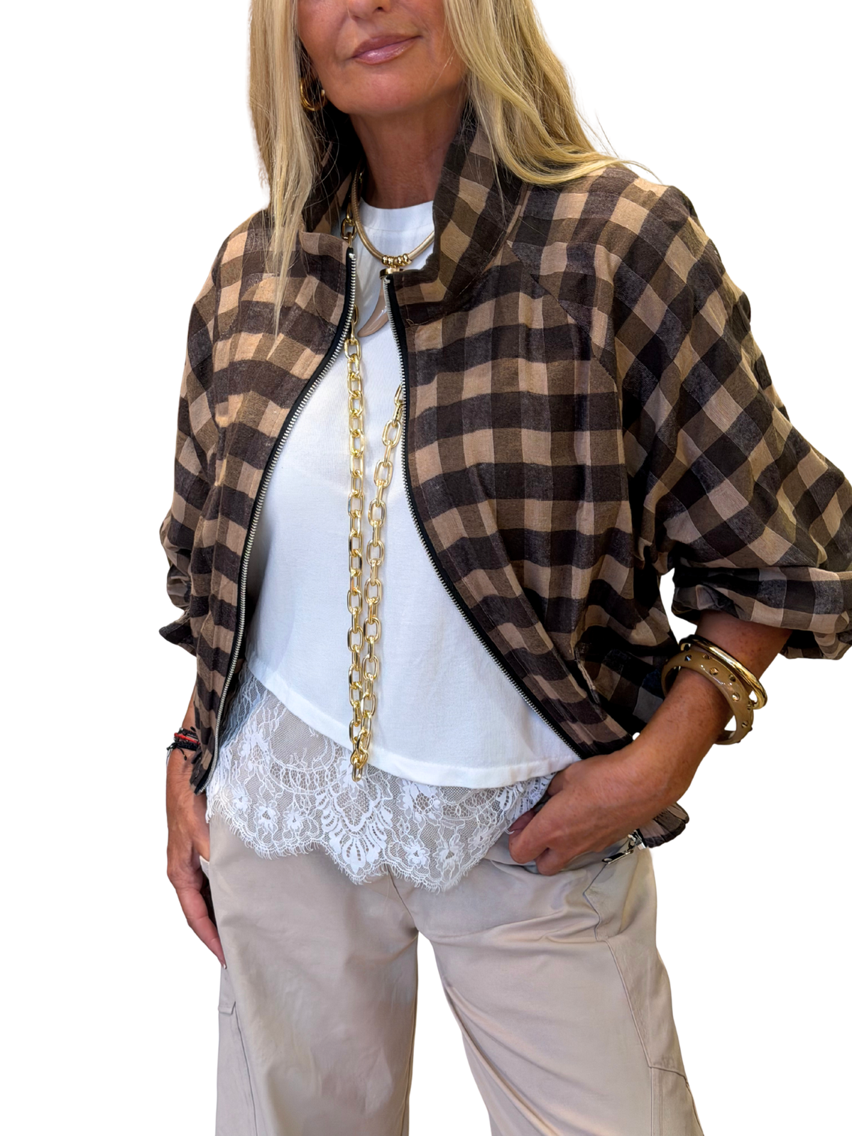Chaqueta de cuadros