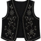 Chaleco Boho Negro
