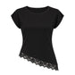Camiseta asimétrica negra
