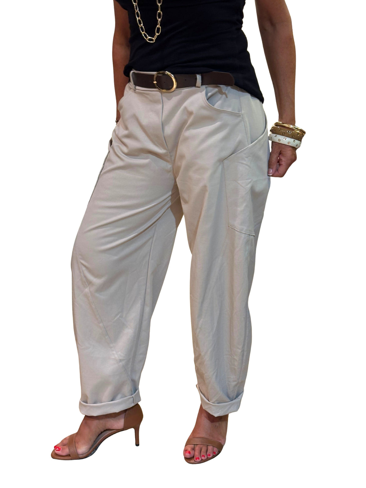 Pantalón Baggy Beige