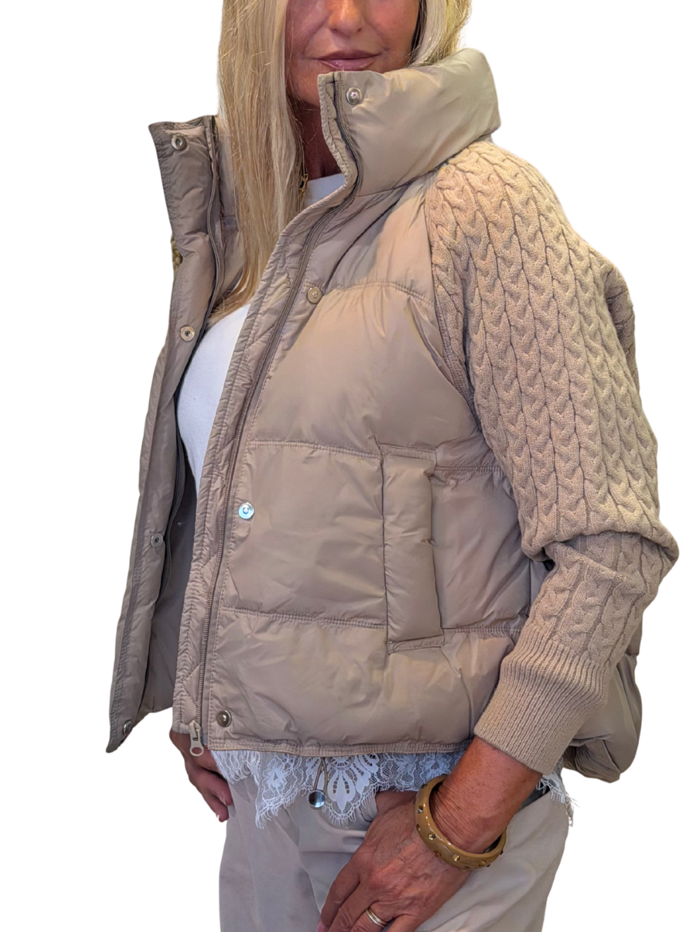 Chaqueta acolchada de punto