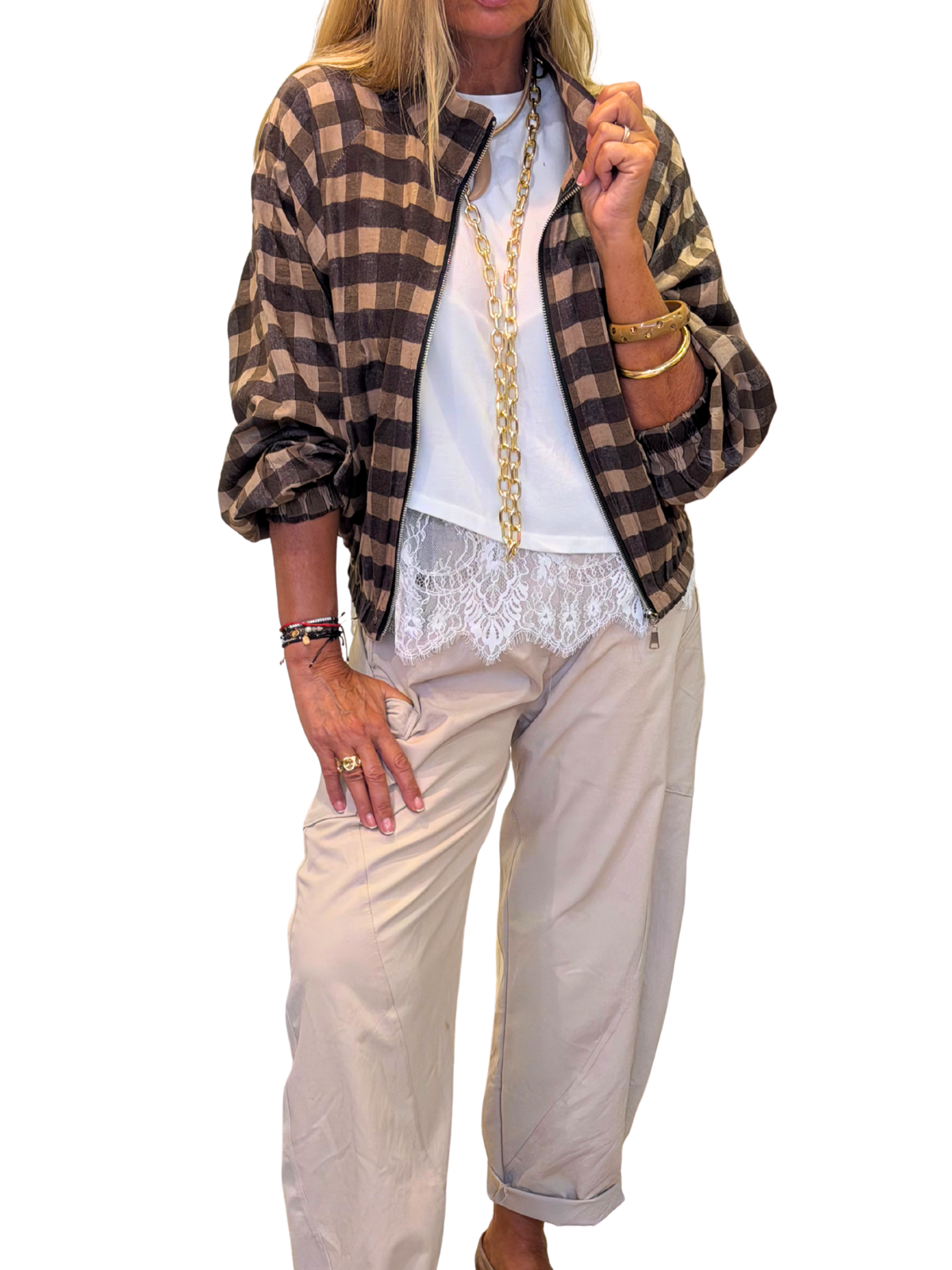 Chaqueta de cuadros