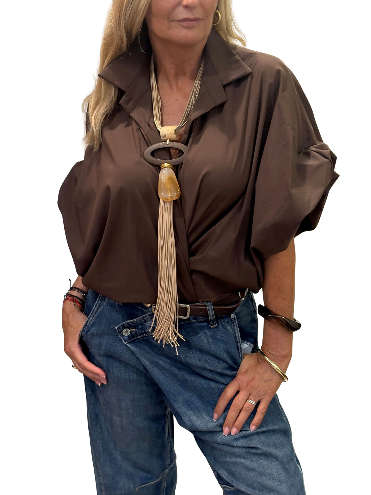 Camisa Studio Marrón