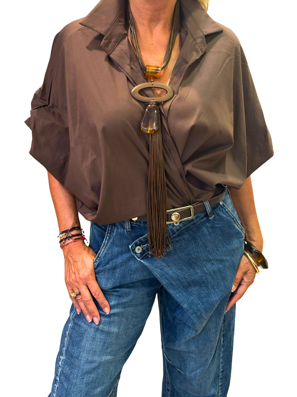 Camisa Studio Marrón