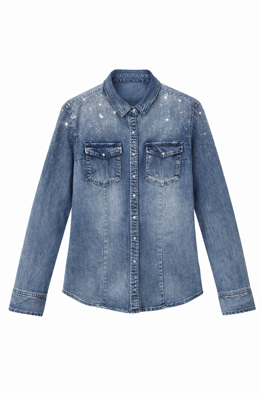 Sobre camisa tejana strass