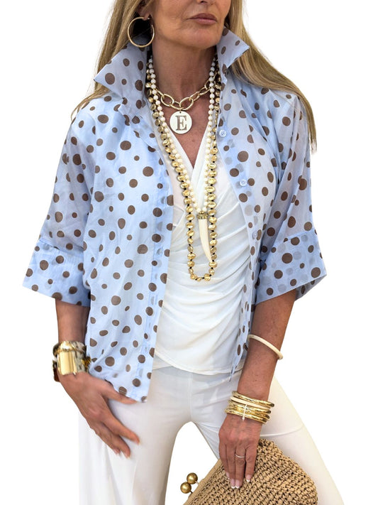 Camisa Triana Celeste